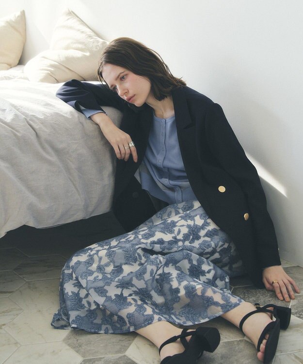 YECCA VECCA 金釦テーラードジャケット Navy