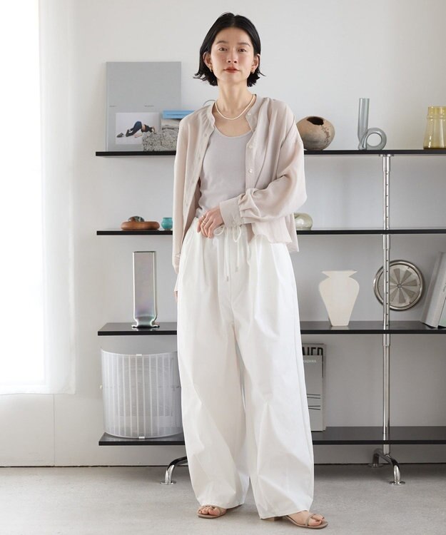 AMERICAN HOLIC シアーショート丈ブラウス Light Gray