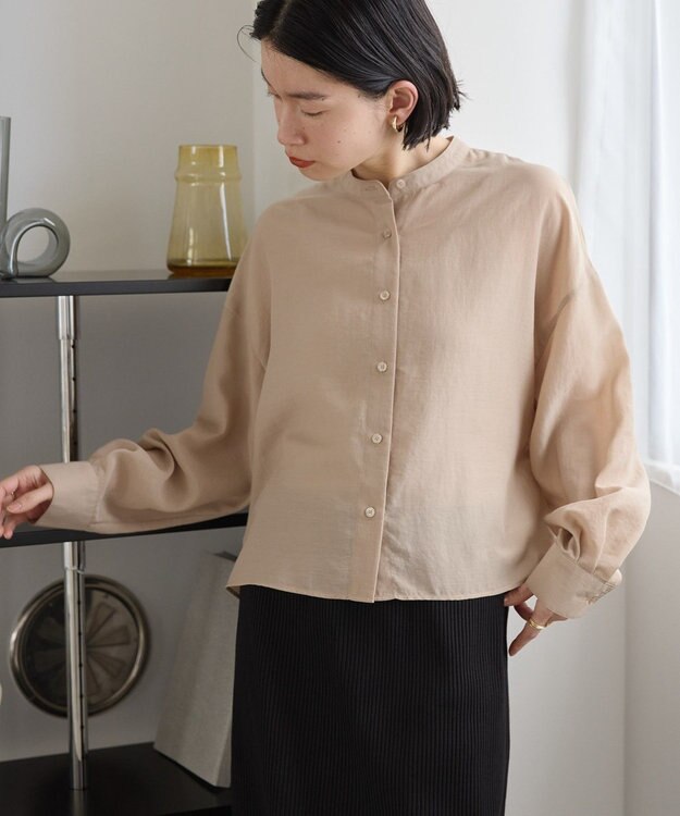 AMERICAN HOLIC シアーショート丈ブラウス Beige