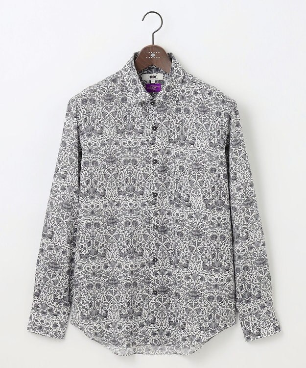 JOSEPH ABBOUD 【キングサイズ・英国リバティ社・纏うアート・柄で魅せる】リバティプリント シャツ　25AW ホワイト系5
