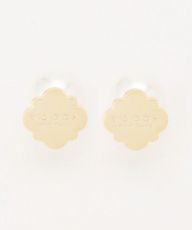 TOCCA LOGO CLOVER STUD PIERCED EARRINGS ピアス ゴールド系