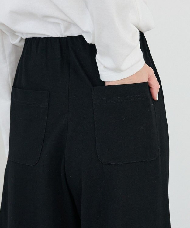 CRAFT STANDARD BOUTIQUE フロントタックドレープワイドパンツ Black