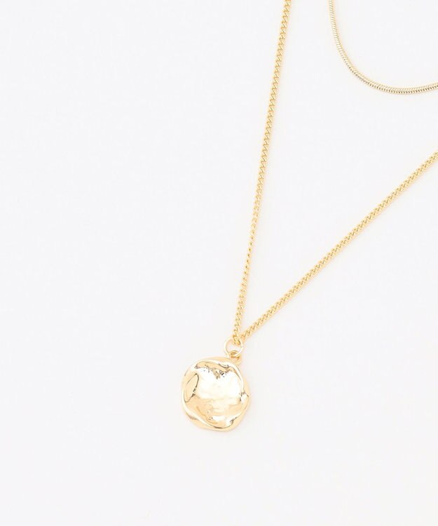 ANY ２連メタルモチーフネックレス ライトゴールド