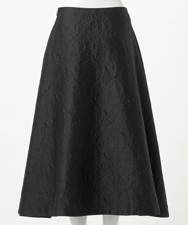 23区 【エステータ】シャイニージャカード フレアスカート ブラック系