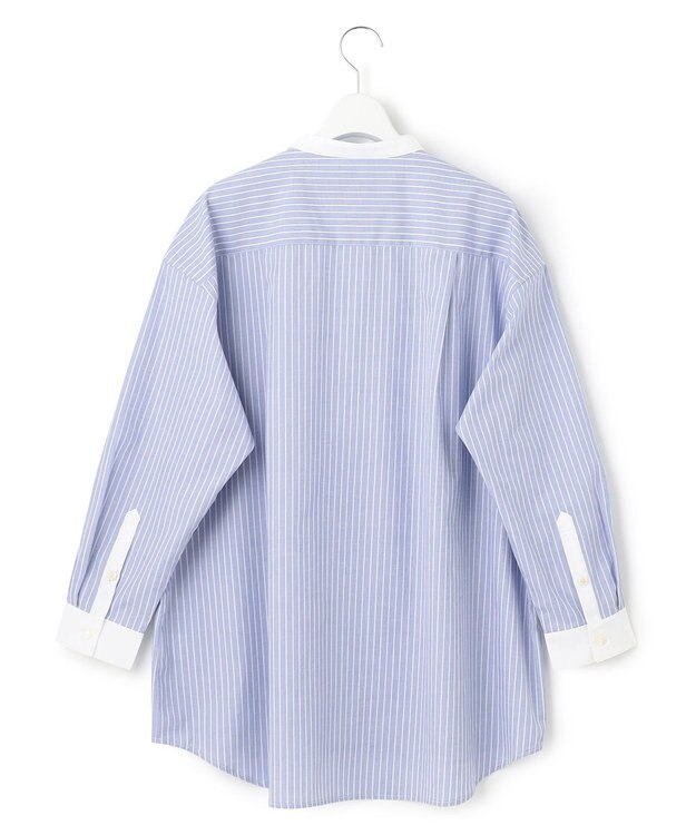 J.PRESS YORK STREET 【WOMEN】クレリックバンドドレス シャツ ブルー系1