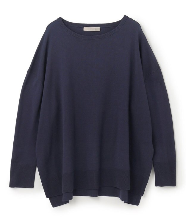 UNFILO マイビューティニット ボートネック ネイビー