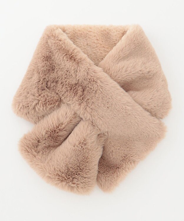 Feroux 【リバーシブル】フェイクファーティペット ベージュ系