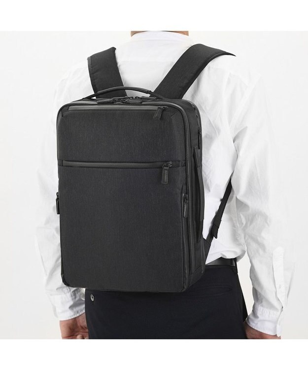 ACE BAGS & LUGGAGE ace. ガジェタブル ヘザー2 ビジネスリュック 2気室 14L 68292 エース ブラック