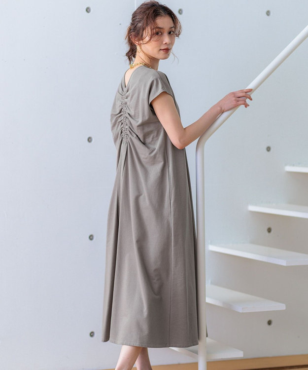 23区 【SLOW/一部店舗限定】コンパクトインレー ワンピース グレージュ