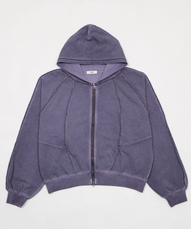 WEGO 【ユニセックス着用ITEM/MLサイズ展開】スウィッチングZIPパーカー ネイビー