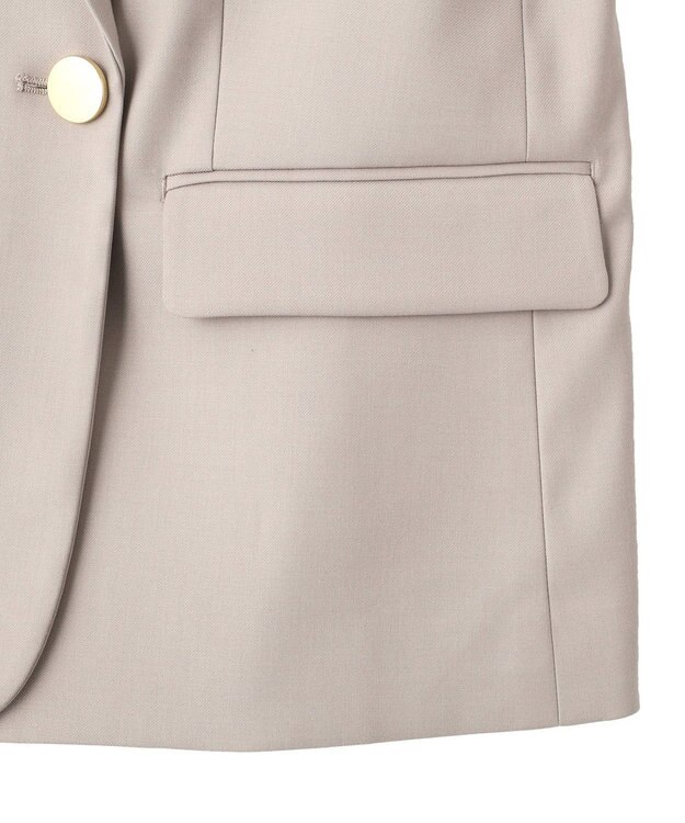 YECCA VECCA 金釦テーラードジャケット Gray Beige