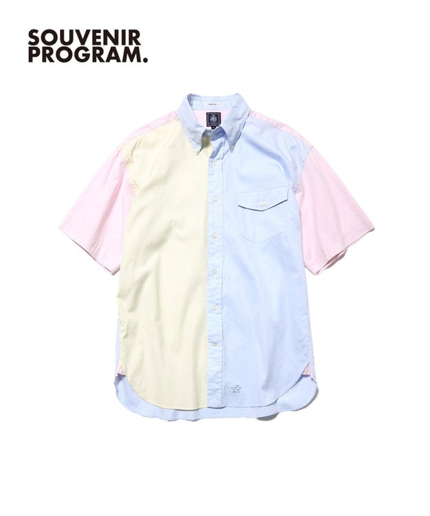 J.PRESS MEN 【J.PRESS ORIGINALS】【UNISEX】Crazy Oxford Half Sleeve Shirt / B.D. / Baggy-Fit サックスブルー系9