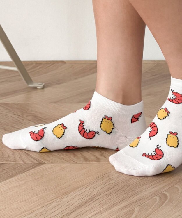 WEGO フードチェンジ総柄ショートソックス 柄1