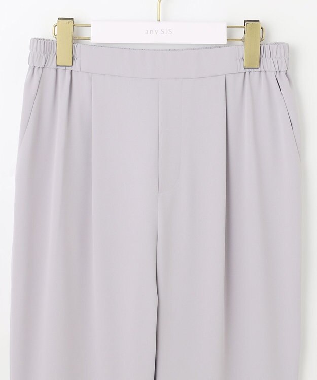 ANY SIS S 【接触冷感・UVカット・吸水速乾】サラキレイ テーパード パンツ ライトグレー