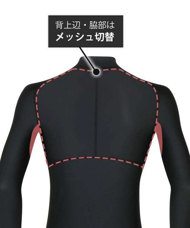 CW-X 【MEN】　機能性トップス　SECOND　BODY　2.0　吸汗速乾　UVカット率90%以上　抗菌防臭　ハイネック・長袖　/ワコール　CHO039 ブラック