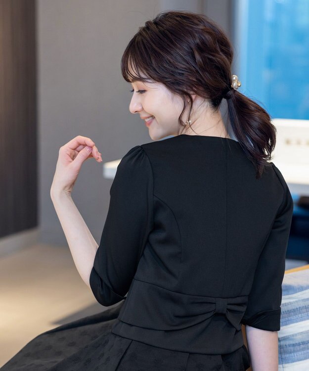 Tiaclasse L 【新色追加・洗える】バックリボンジャレロ ブラック