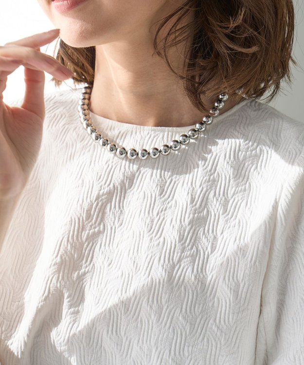 UNFILO ボールショートネックレス シルバー