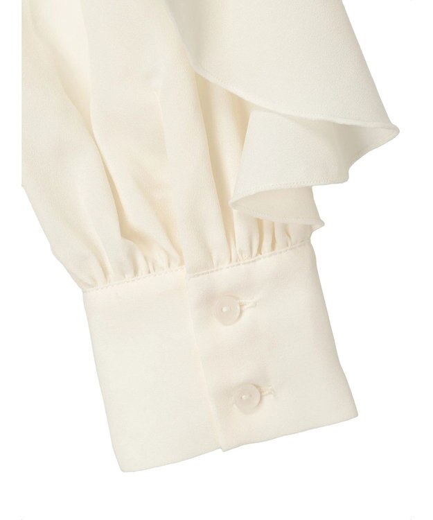 earth music&ecology ドッキングフリルシャツ見えプルオーバー Ivory