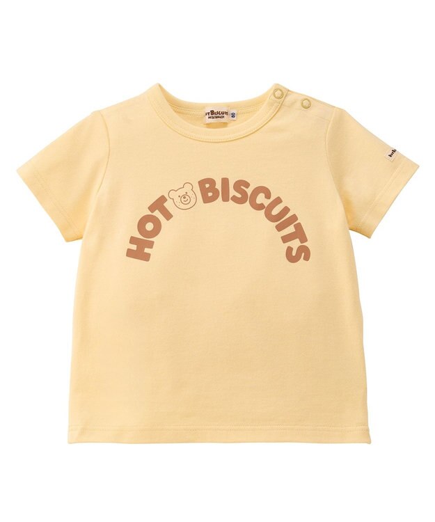 MIKI HOUSE HOT BISCUITS 【70-120cm】ロゴシリーズ 半袖Tシャツ 黄