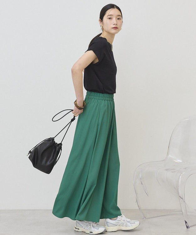 AMERICAN HOLIC 【選べる丈】ギャザースカーチョ【WEB限定カラー有り】 Green