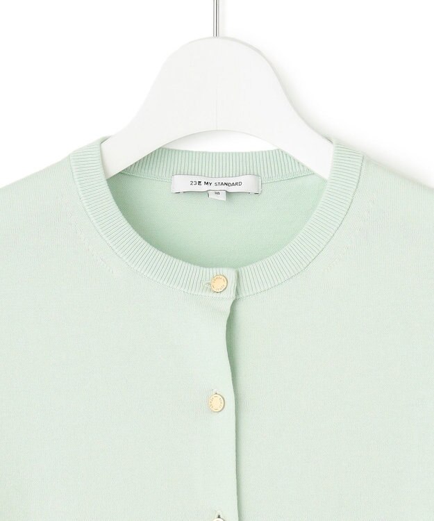 23区 【Oggi4月号掲載/洗える】プレミアムビオコットン カーディガン スモーキーグリーン系