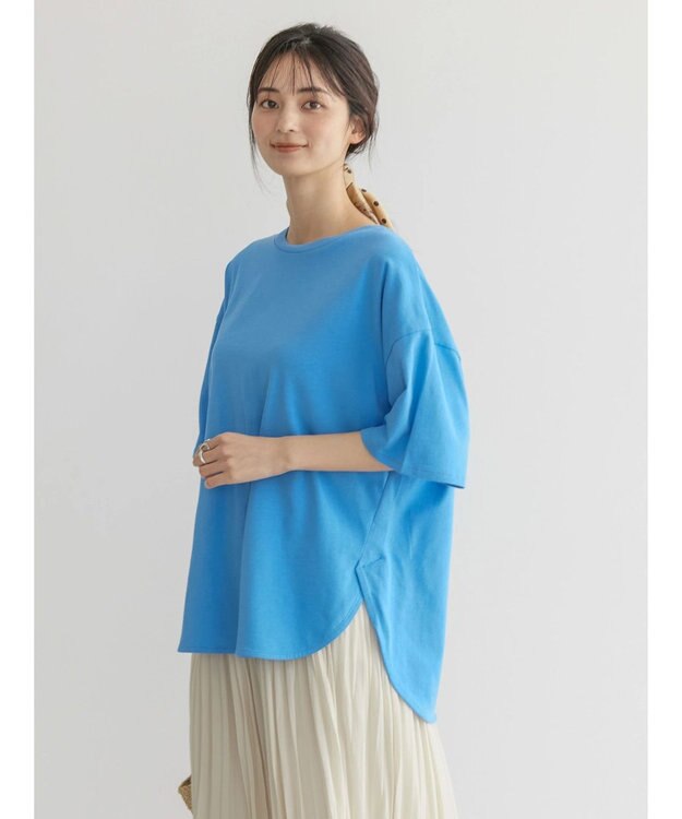 AMERICAN HOLIC 抗菌防臭ラウンドテールカットプルオーバー Blue