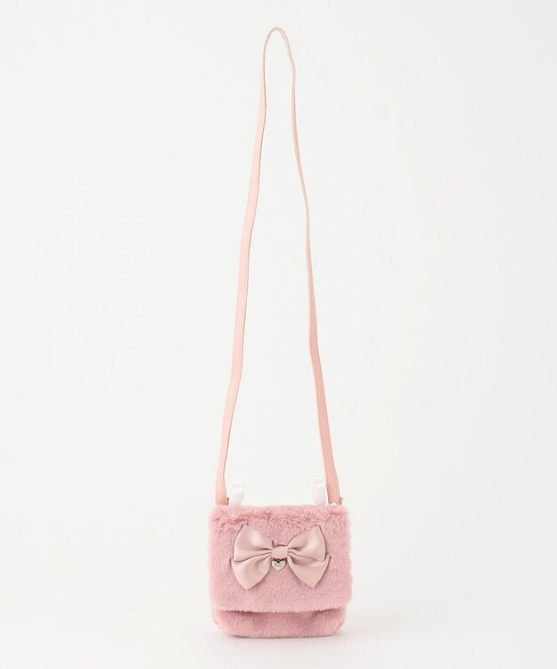 ANY KIDS リボン付き ポケット ポシェット ピンク