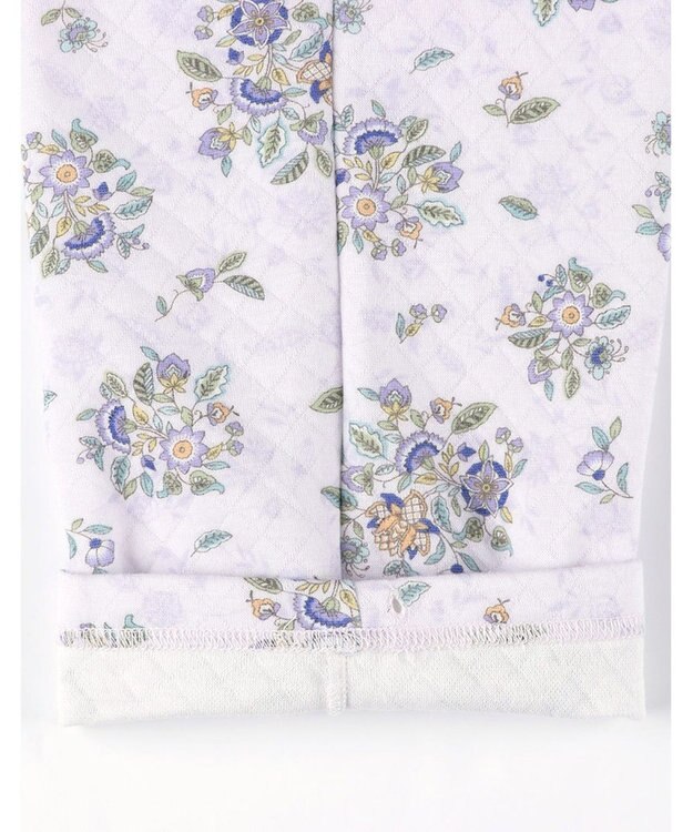 WACOAL ワコール_リラックス＆スリープ パジャマ 長袖 長ズボン 綿100％(表側・肌側) キルトニット素材 ハドンホール 上下セット 前開き ミントン NDW416 /ワコール パープル