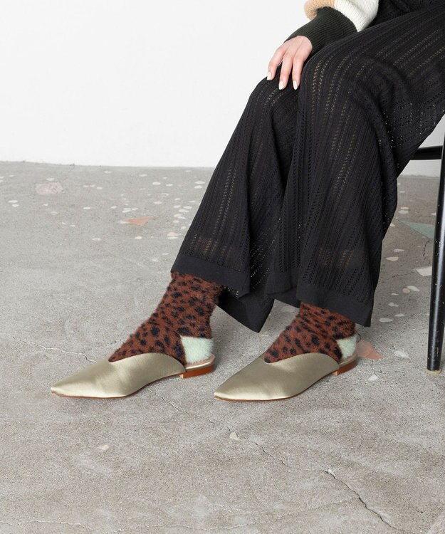 TRICOTE レオパードルームソックス 87BROWN