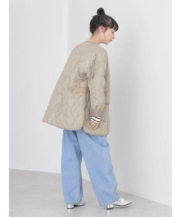 earth music&ecology キルティングハーフブルゾン Khaki