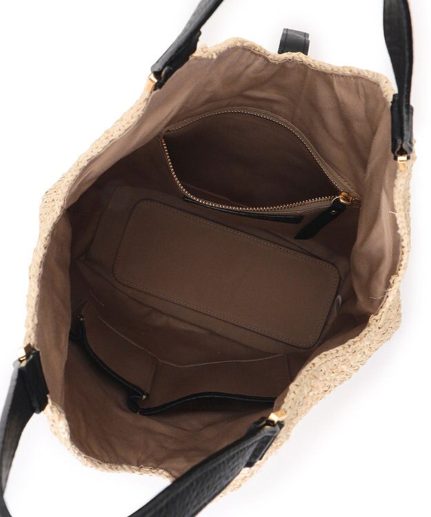 23区 VIOLAd'ORO ラフィア トートバッグ ブラック系