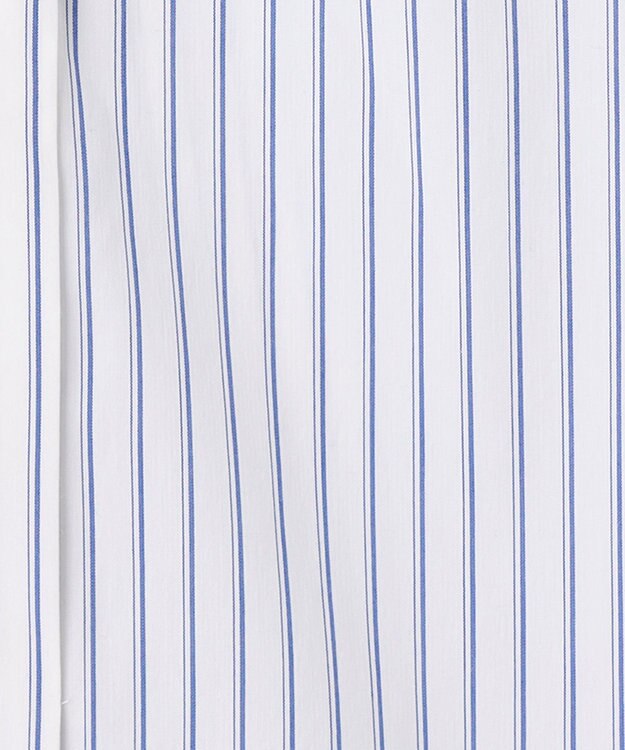 J.PRESS LADIES 【洗える】 BEZ VEGA フリル ストライプ ブラウス ネイビー系1