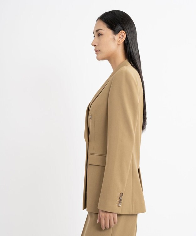 23区 S 【エステータ】ウールギャバジン ダブルブレスト ジャケット ベージュ系