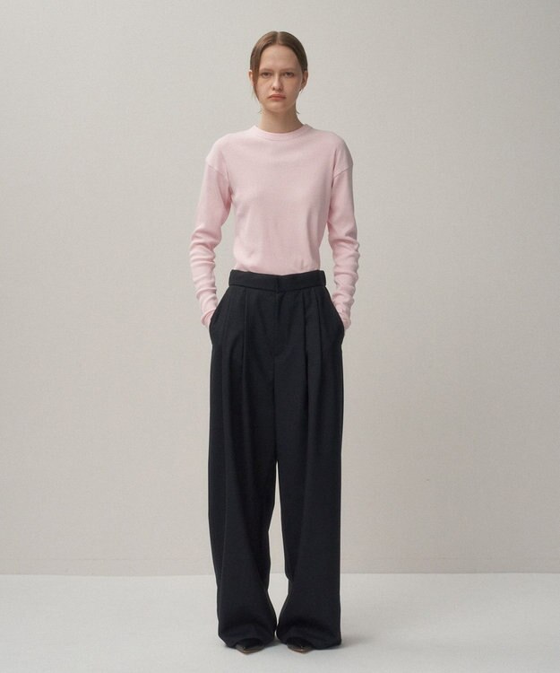 WOOL TROPICAL | ワイドイージーパンツ / ATON | ファッション