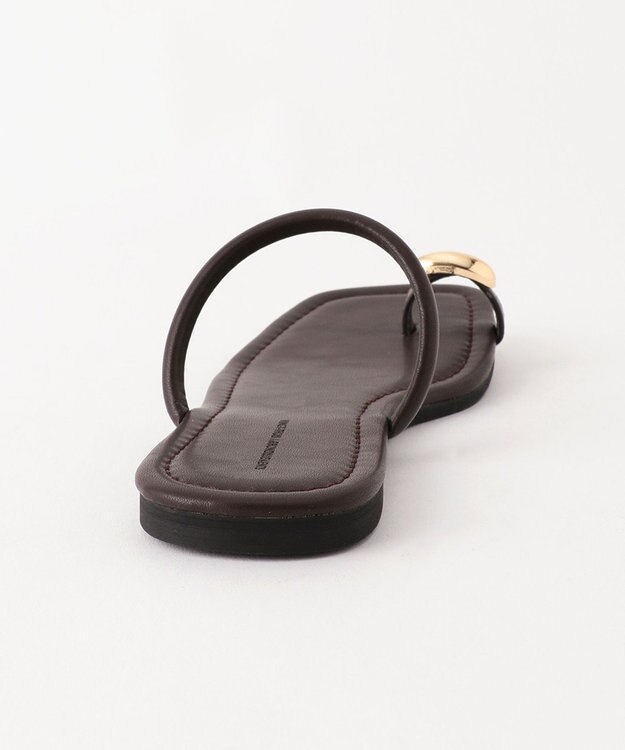 23区 【CLASSY.6月号掲載】ビジュー フラット サンダル ダークブラウン系