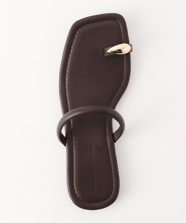 23区 【CLASSY.6月号掲載】ビジュー フラット サンダル ダークブラウン系