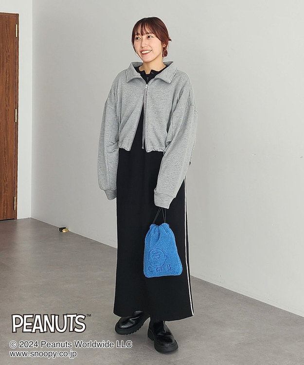 CRAFT STANDARD BOUTIQUE 【PEANUTS】ボア巾着ショルダーバッグ Blue