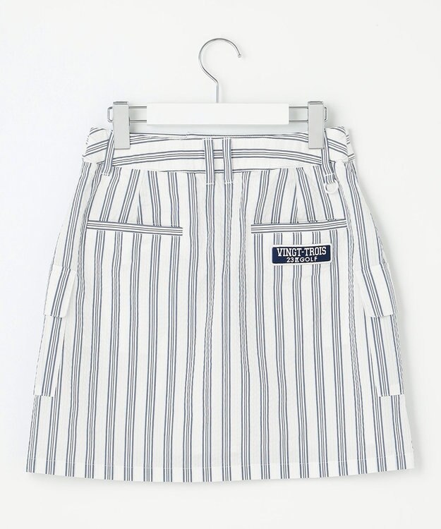 23区GOLF 【WOMEN】【ストレッチ】サッカープリント スカート ホワイト系1