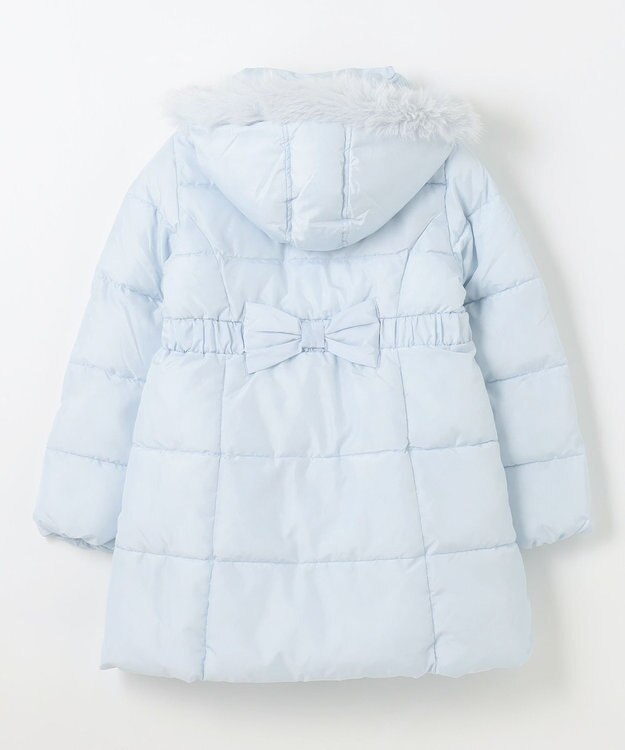 ANY KIDS 【洗濯機OK】中綿Aラインロングコート サックスブルー