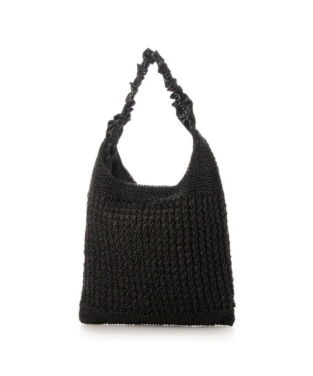 UNBILLION カシュカシュ cachecache / メタリックコードフリルハンドルトート ブラック