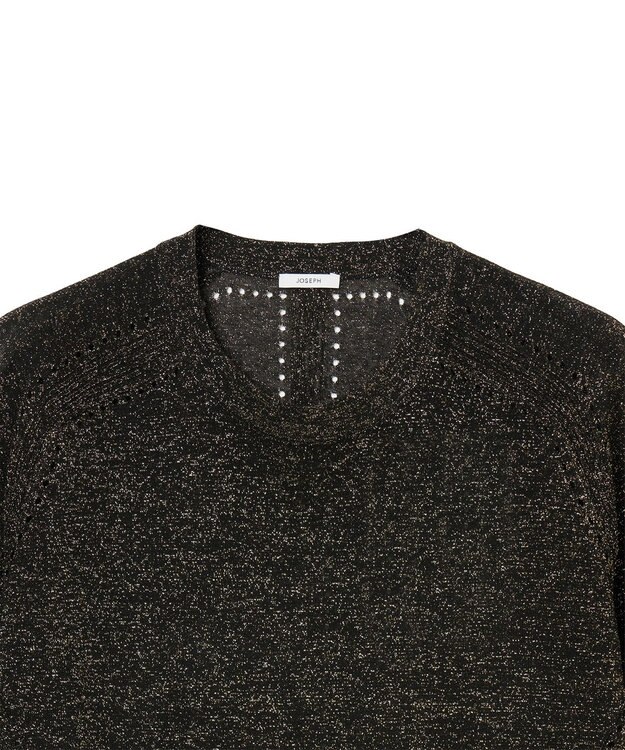 JOSEPH ルレックスニット　ショートスリーブニット Black / Gilt