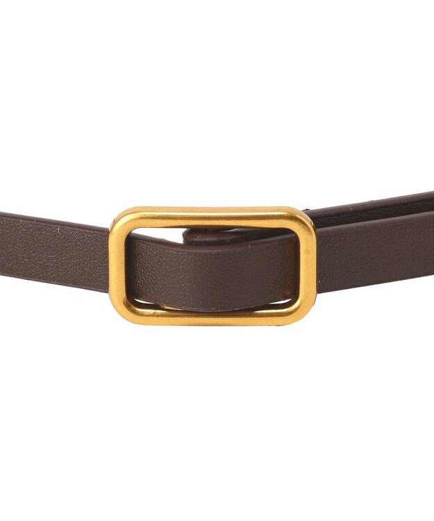 AMERICAN HOLIC ホールレス細ベルト Brown
