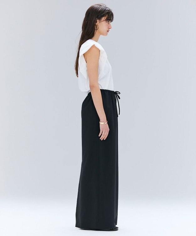 BEIGE， 【洗える/接触冷感/速乾/UVケア対応・Precious 8月号掲載】BATEAU / イージーウエストIラインロングスカート Black