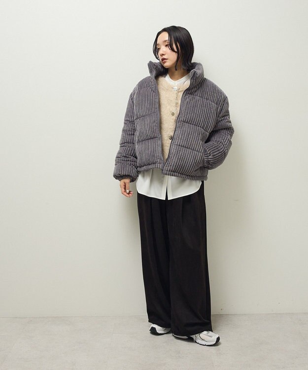 Green Parks ・ｓｗｉｎｇ　ｂｙ　ワイドコールスタンドブルゾン Charcoal Gray