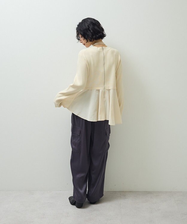 Green Parks ・ＥＬＥＮＣＡＲＥ　ＤＵＥ　ハイブリットハイネックニット Ivory