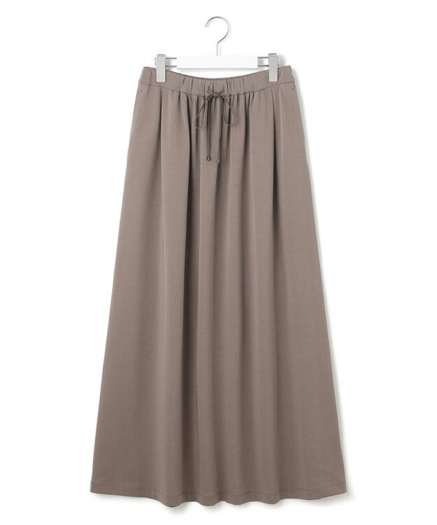 23区 【WEB&一部店舗限定/接触冷感/洗える】ツイストコットンプレーティング スカート ブラウン系