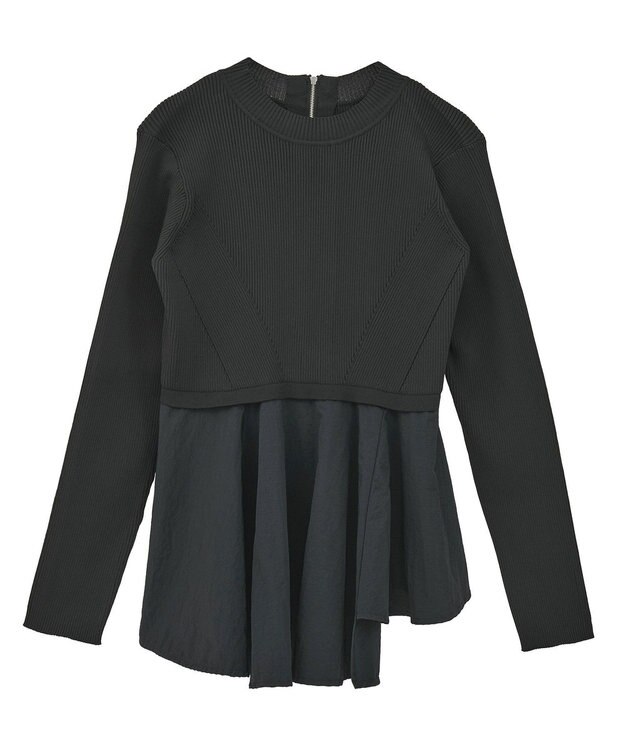 Green Parks ・ＥＬＥＮＣＡＲＥ　ＤＵＥ　ハイブリットハイネックニット Charcoal Gray