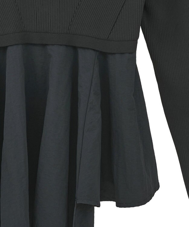 Green Parks ・ＥＬＥＮＣＡＲＥ　ＤＵＥ　ハイブリットハイネックニット Charcoal Gray