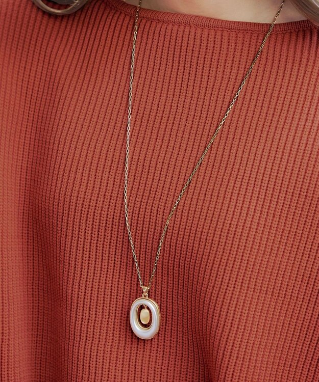 Tiaclasse 【安田美沙子さん着用・2way】オーバルパールロングネックレス ゴールド