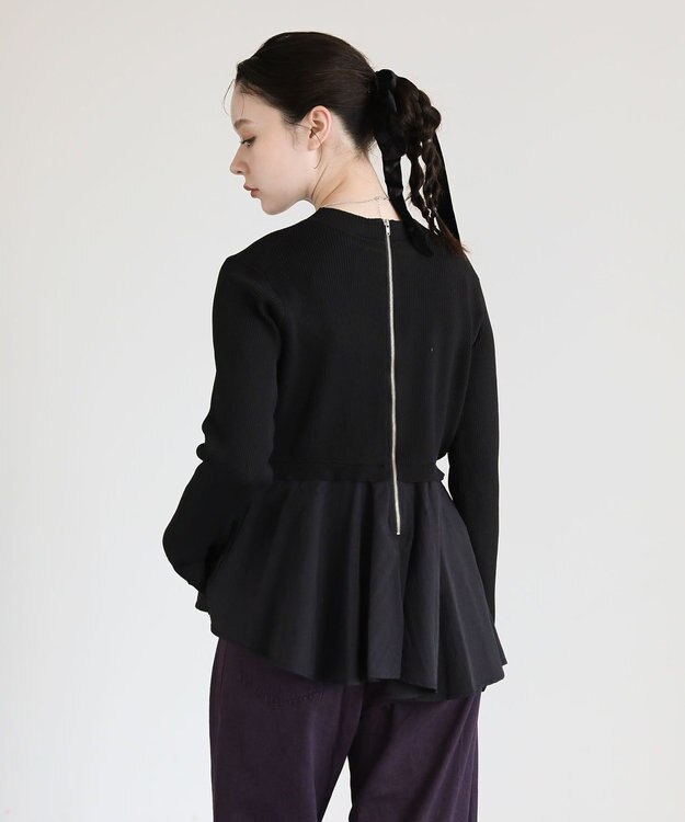 Green Parks ・ＥＬＥＮＣＡＲＥ　ＤＵＥ　ハイブリットハイネックニット Black